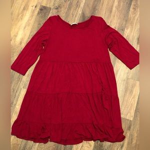Burgundy Tiered Dress